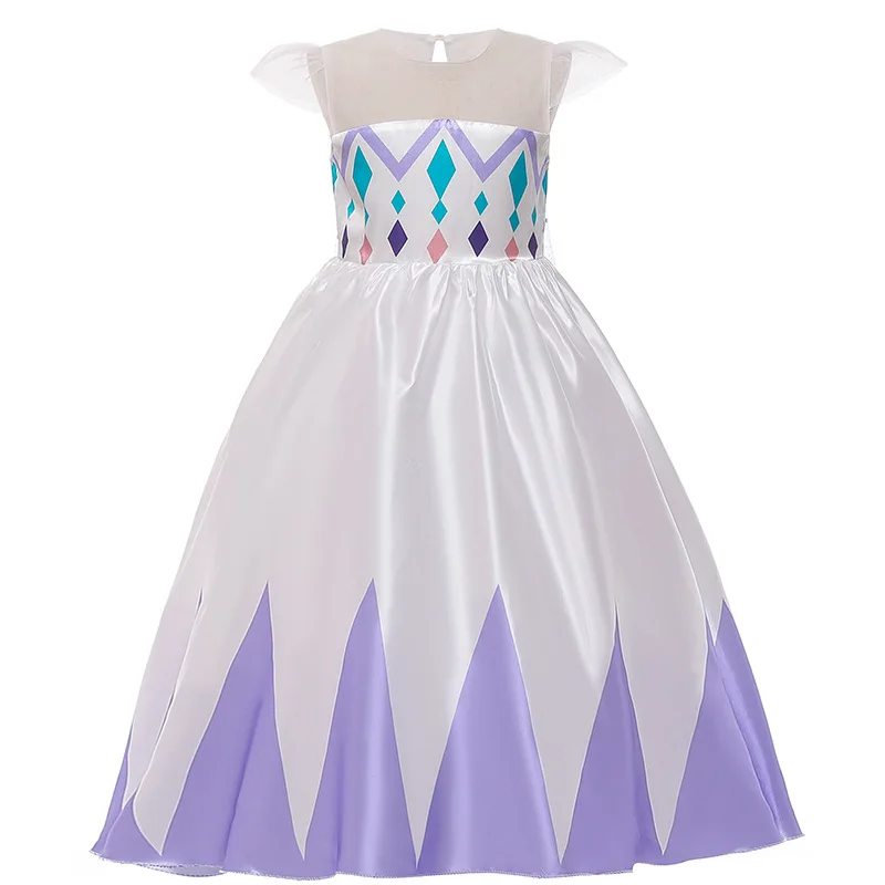 Disney Frozen 2 Princess Aisha Anna Dress Lace Sleeveless Transparent Yarn Tail Girls Holiday Costume | Детская одежда и обувь