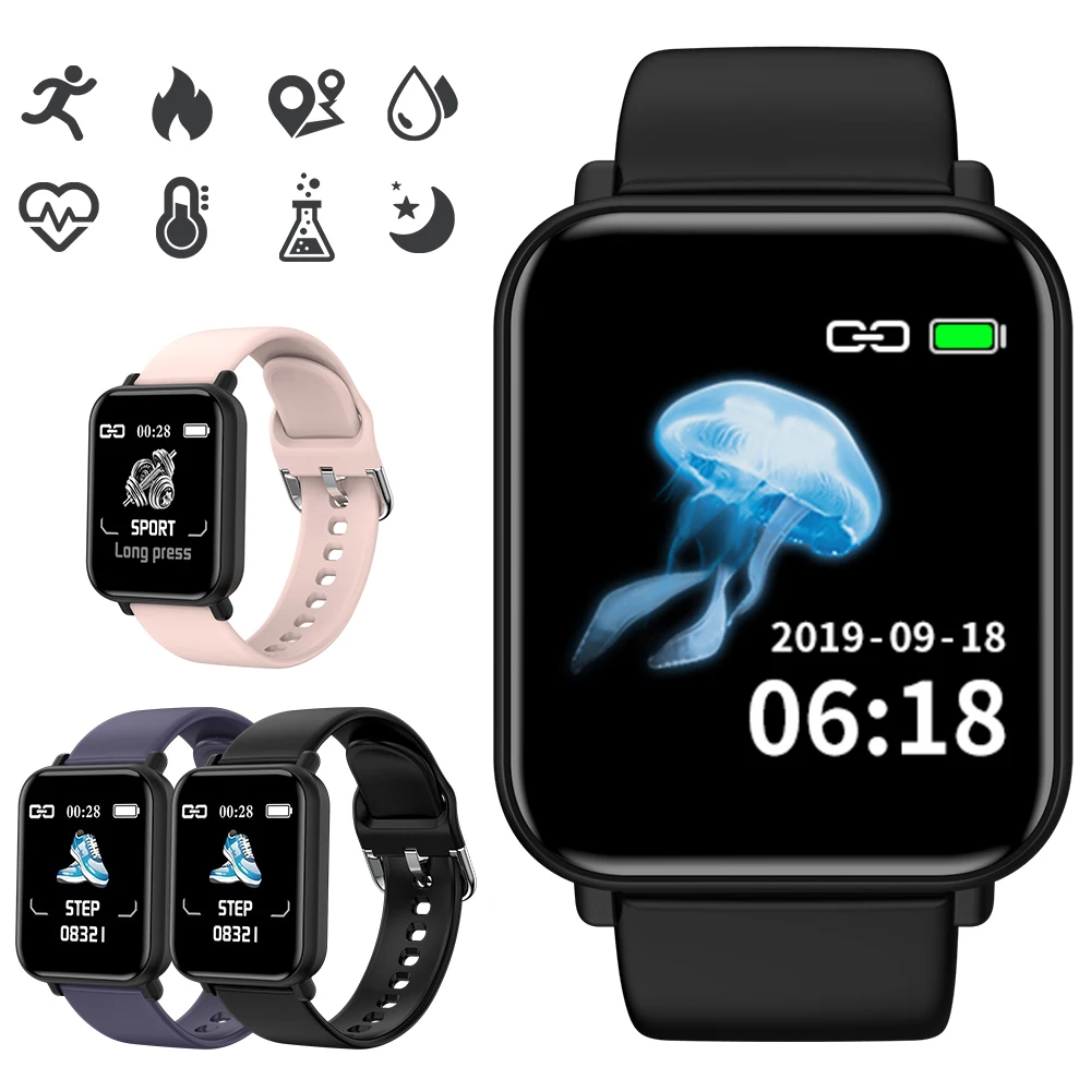 IP68 Водонепроницаемые Смарт часы для Android Apple Watch мониторинг сердечного ритма