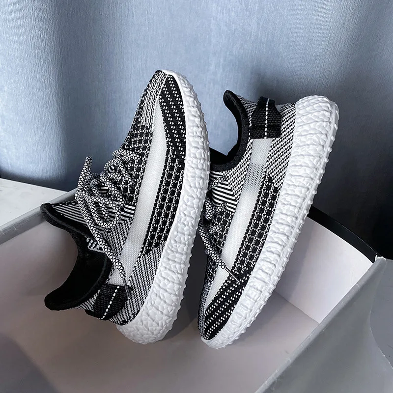 

Air Mesh Breathable Flying Women Shoes 2020 Autumn New Sneakers Shoes Woman Lace Up Soft Bottom Students Casual Shoes Plus Size