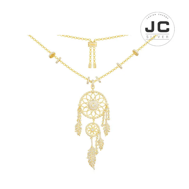 Новые модные подвески серебро 925 Оригинал копия ювелирных изделий желтое Ловец