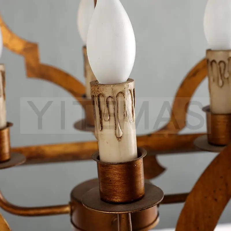 Винтажный подвесной светильник в стиле ретро антикварная Золотая лампа с