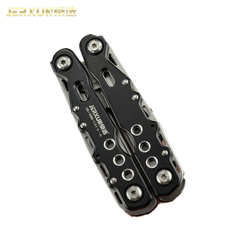 Jingxuan Многофункциональный инструмент Plier 14 В 1 Нержавеющая сталь Кабельный резак Многофункциональные Мультиинструменты Наружный кемпинг Складной нож.