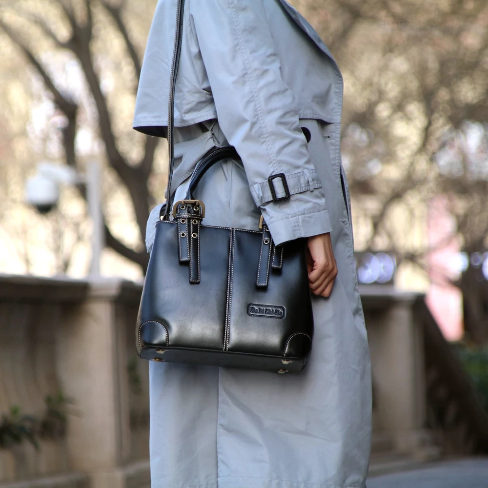 Продвинутая женская сумка \ сумки Сумка ведро кожаная Брендовая тоут Ретро