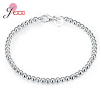 fashion new 100 925 sterling silver women small beads bracelet sterling silver jewelry gift for girls party birthday trendy