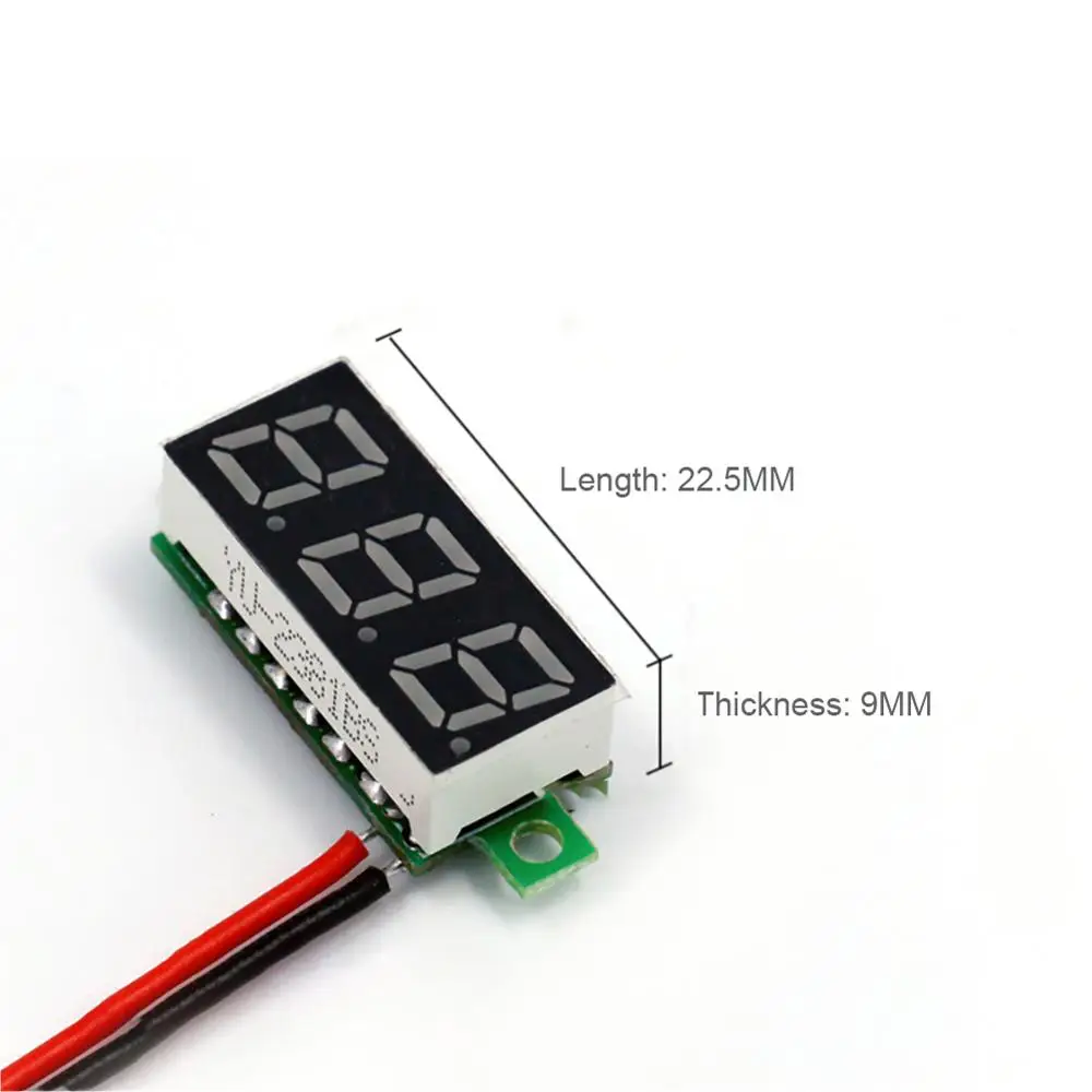 Цифровой мини-Вольтметр постоянного тока 0 28 дюйма два провода 2 5-30 в цифровой