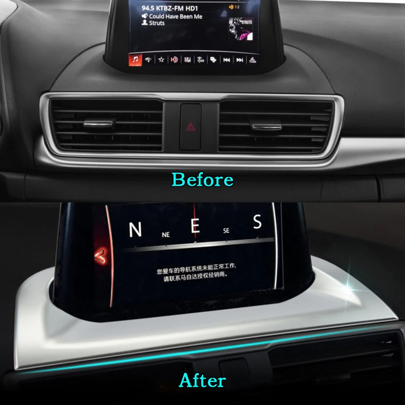1 шт. цветная АБС-лента из углеродного волокна для центрального контроллера MAZDA3 M3