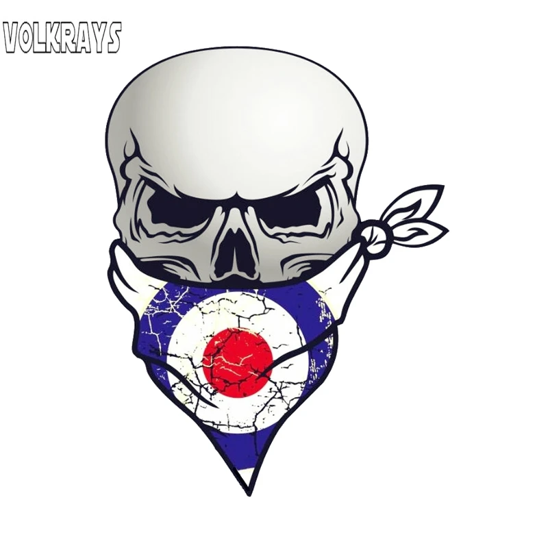 

Volkrays пиратский череп Автомобильная наклейка с лицом бандана мод стиль Раф круглый Эль Виниловая наклейка для велосипеда авто мотоциклы, 15 с...