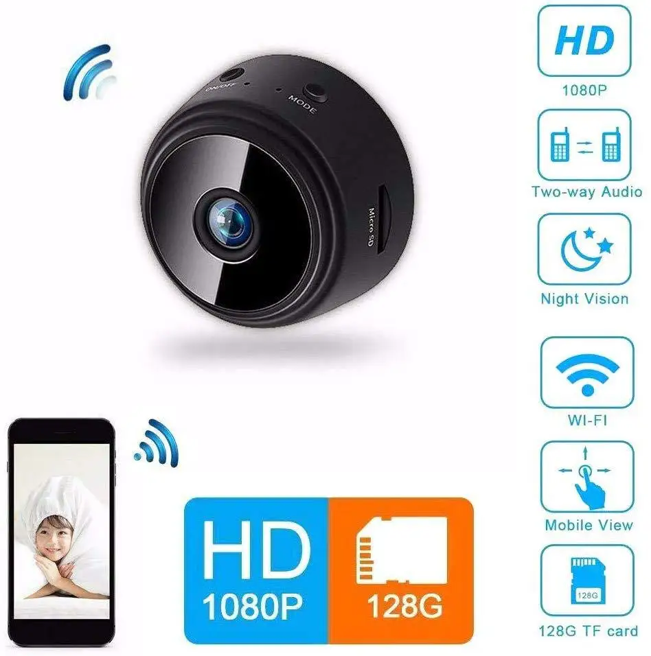 HD1080P беспроводная мини IP камера домашняя защита Wifi DVR ночного видения|Камеры