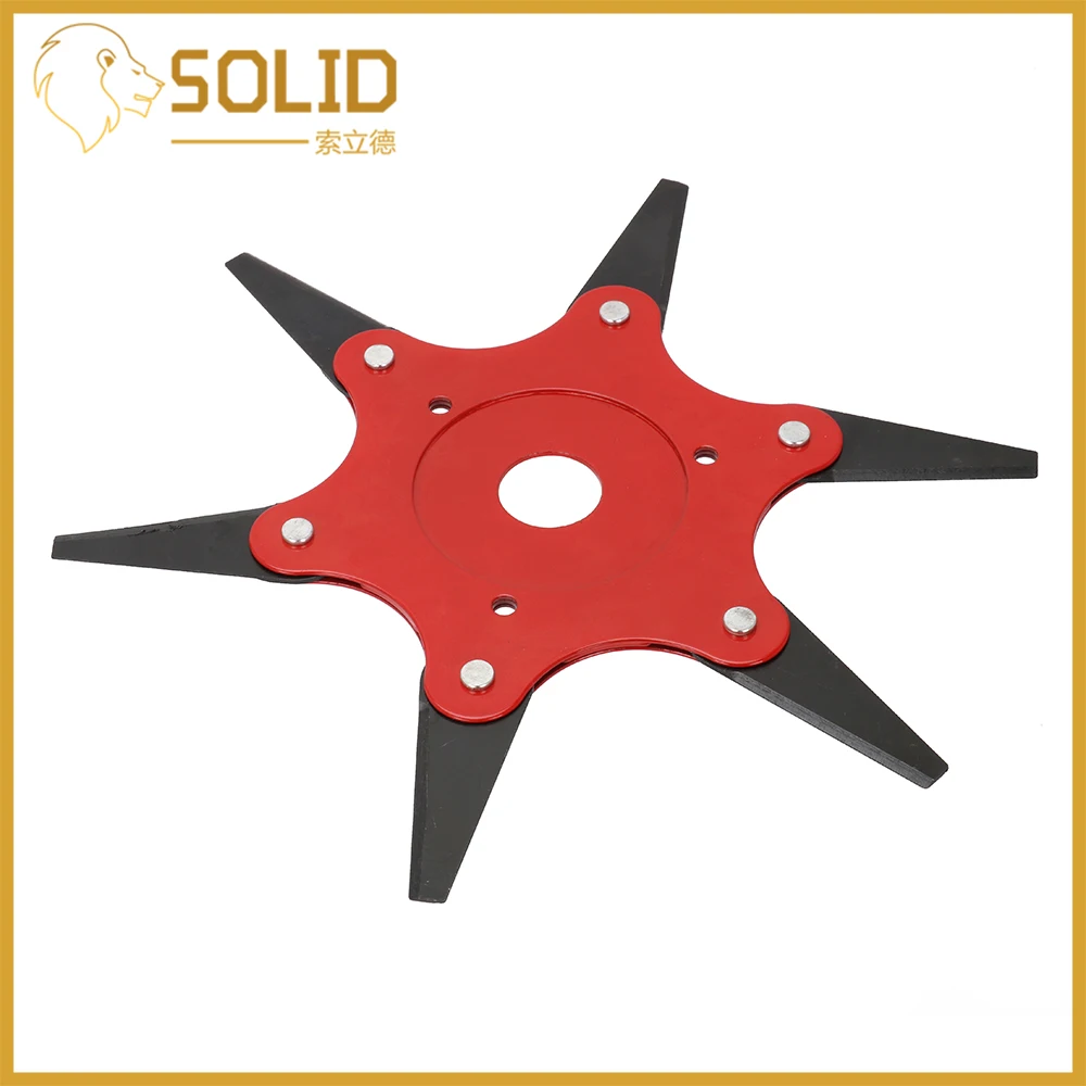 

Trimmer Head 6 Teeth Brush Cutter Blade Trimmer Metal Blades 65Mn Garden Grass Trimmer Head for Lawn Mower 1Pc