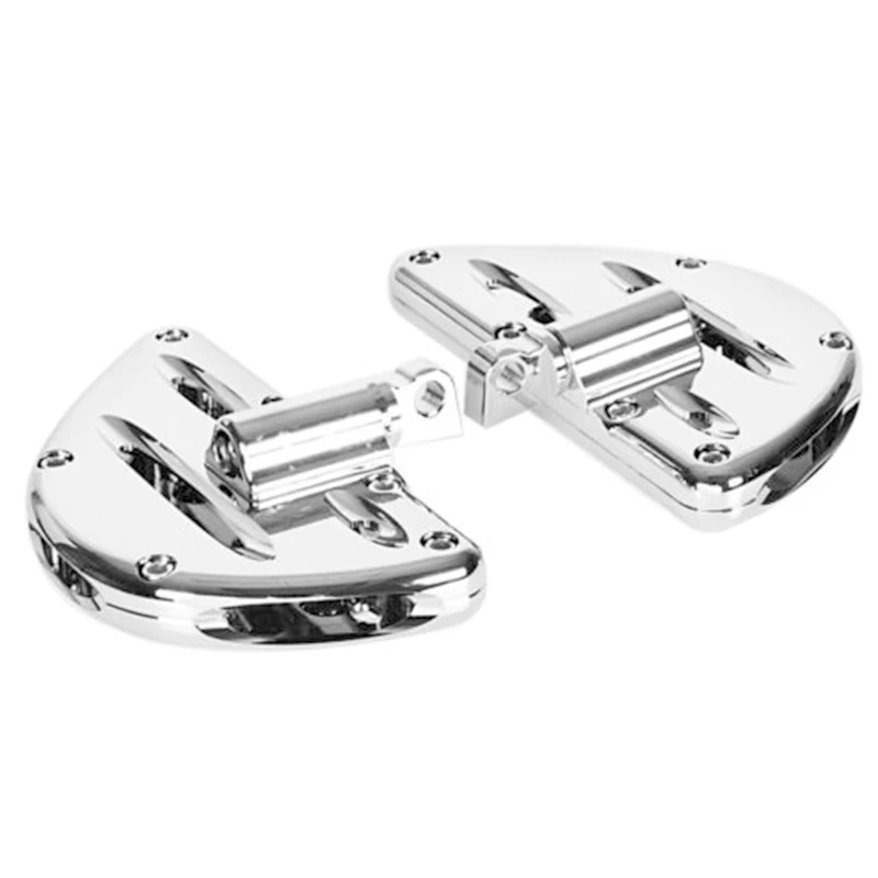 

Motorcycle Foot Pegs, Passenger Floorboard Pedal Footrest Pedal for Touring Road King Dyna Sportster 883 1200 Silver