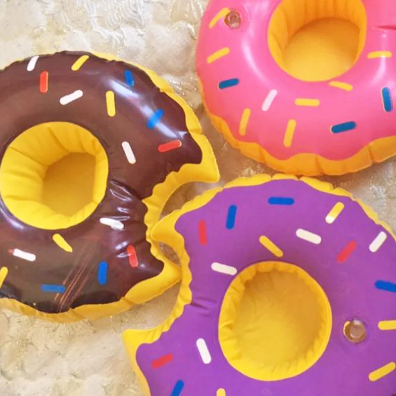 Аквапарк надувной поплавок напиток чашки плавать Пончик держатель бассейн