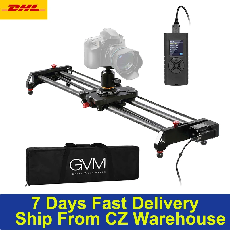 

80cm Studio Camera Slider Track Dolly Video Stabilizer Rail Carbon Fiber 120 Degree Panoramic Shooting Auto-cycle Time-lapse