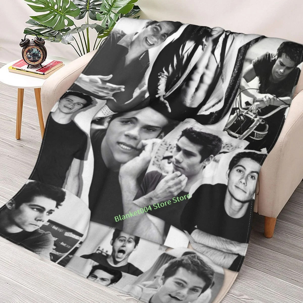 

Черно-белое декоративное одеяло Дилана о'брайена с рисунком коллажа, 3D одеяло для дивана, спальни, рождественский подарок для детей и взросл...