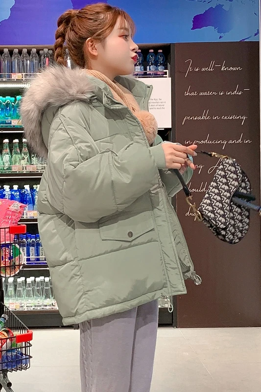 Новинка 2019 теплое плотное зимнее пальто женская куртка с меховым воротником и