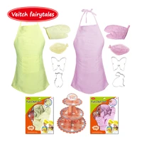 veitch fairytales learning education pretend play food cooking game baking tools children apron kitchen toy set for kid girl boy