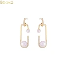 Женские серьги-гвоздики с жемчугом