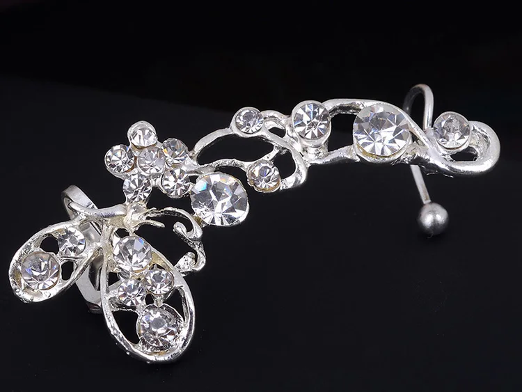 1 шт. Прямая поставка новый дизайн шикарные ретро серьги-клипсы в виде бабочки и