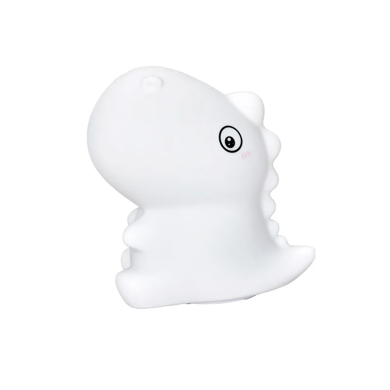 

Creative silicone dinosaur night light children LED rechargeable eye protection bedroom bedside pat colorful atmosphere Lampara