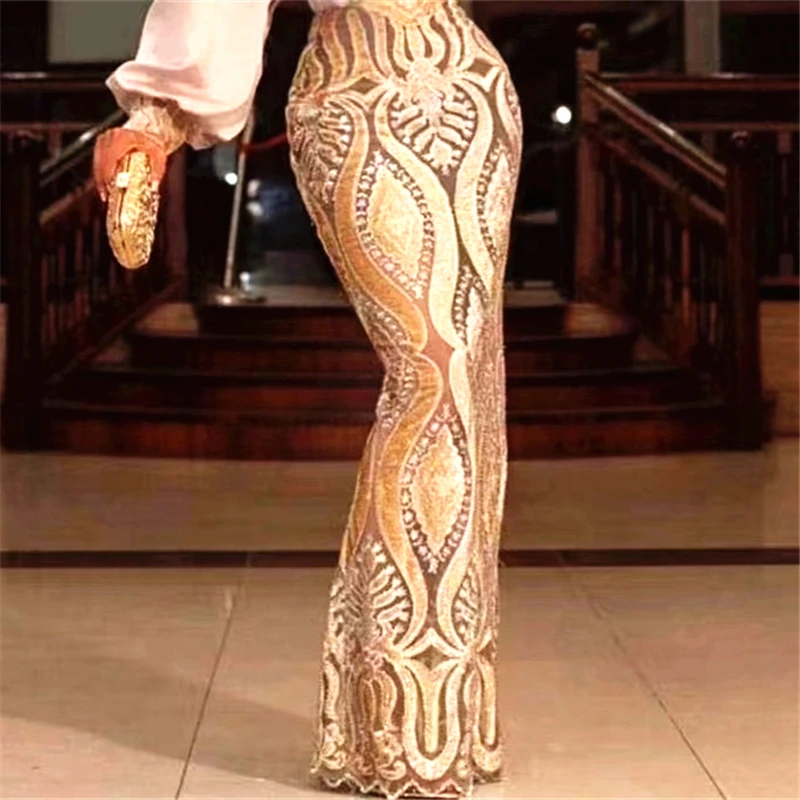 

H&Q Net Lace With Velvet New Design Sequins African French Velvet Lace Fabric High Quality Nigerian Weddingf Party Dress Sewing