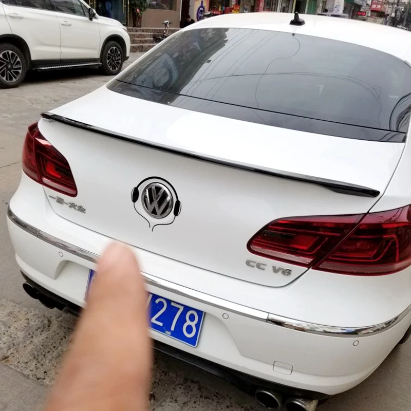 Для Volkswagen VW Passat CC 2009-2016 Авто ABS пластик Неокрашенный задний Багажник крыло губа