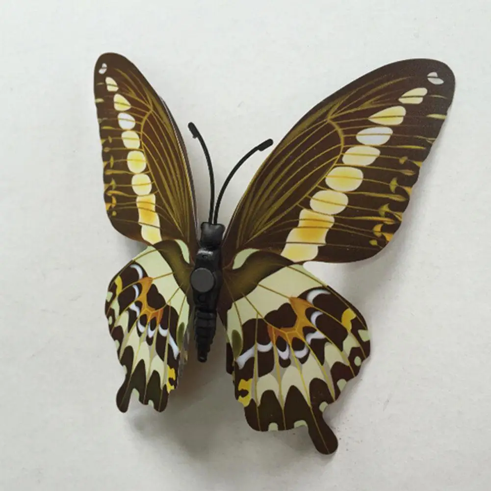 12 шт. светящийся яркий в темноте Бабочка Дизайн Наклейка Мода прилипание 3D ночник