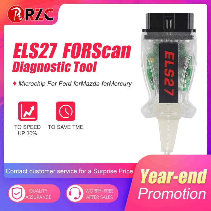 ELS27 FORScan сканер 2.2.6 PIC24HJ128GP FTDI для Ford/Mazda/Lincoln/Mercury транспортных средств OBD2