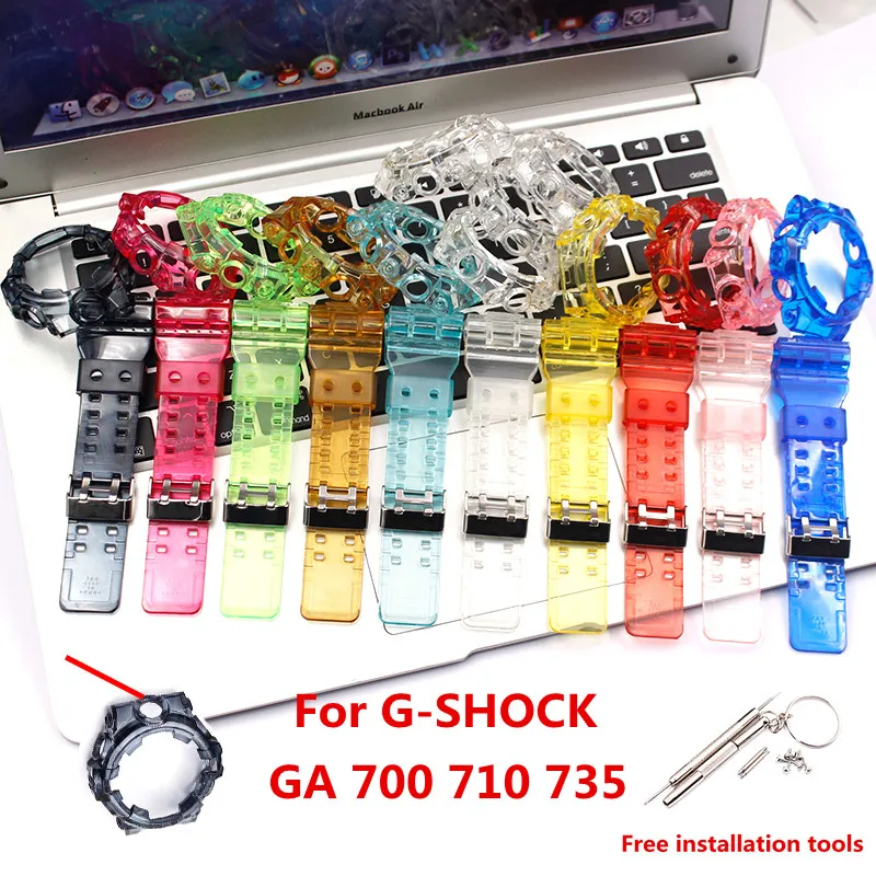 Аксессуары для часов Casio G SHOCK GA700 710 735 резиновый ремешок чехол мужчин и женщин