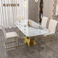 northern european light luxury rock board table and chair combination for dining minimalist high end furniture for restaurant