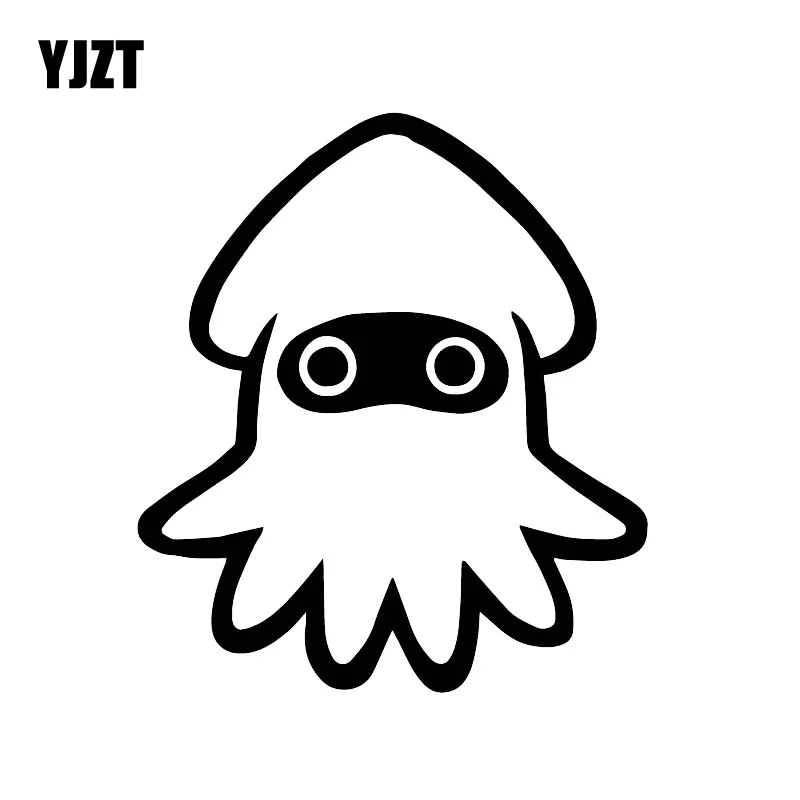 YJZT 15 см * 13 2 милый маленький кальмар наклейки с рисунками Семья автомобиль теплые