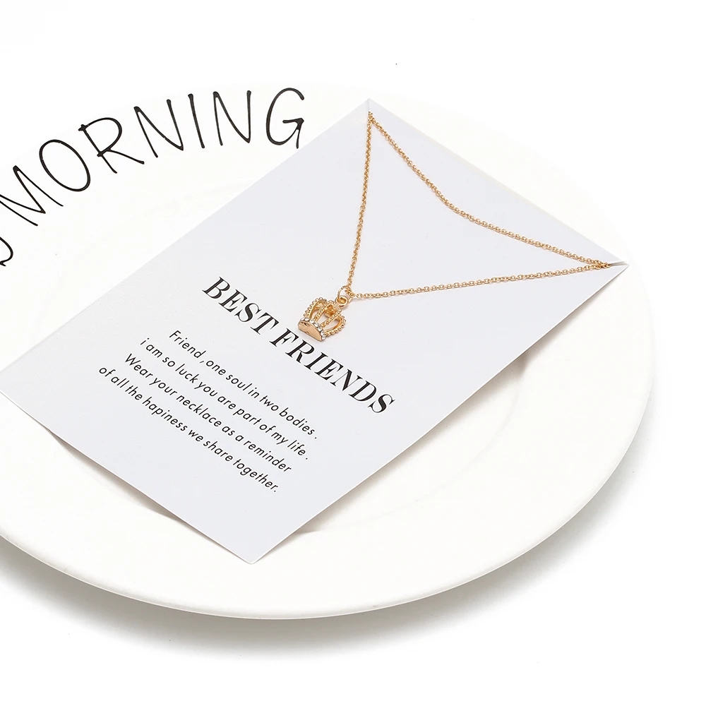 Женское Ожерелье с подарочной карточкой Wish Card цепочка из цинкового сплава колье