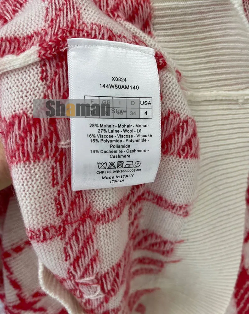 

luxury designer cardigan women 2021 high end plaided wool blended knitted logoed buttons long sleeve cardigans sweater sweaters