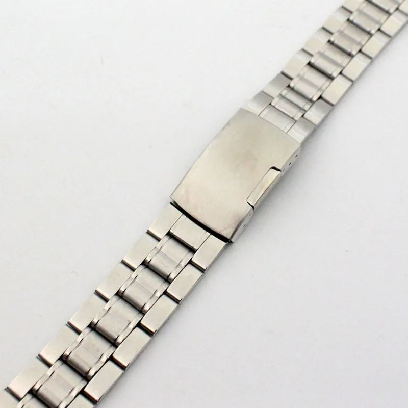 Ремешок для мужских и женских часов Серебристый браслет из нержавеющей стали с Т