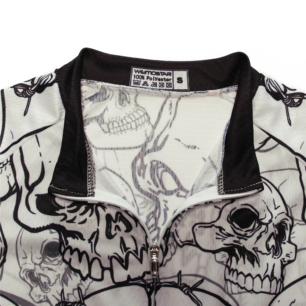 Мужские велосипедные Джерси с принтом черепа рубашки для дорожного горного