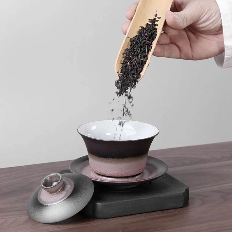 Gaiwan Tureen 180 мл керамическая чашка для чая блюдце с крышкой ручной работы емкость
