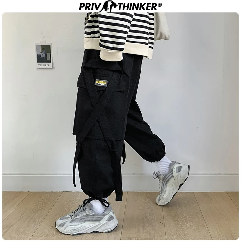 Мужские брюки-карго Privathinker свободные до щиколотки в стиле хип-хоп 2020 | Мужская