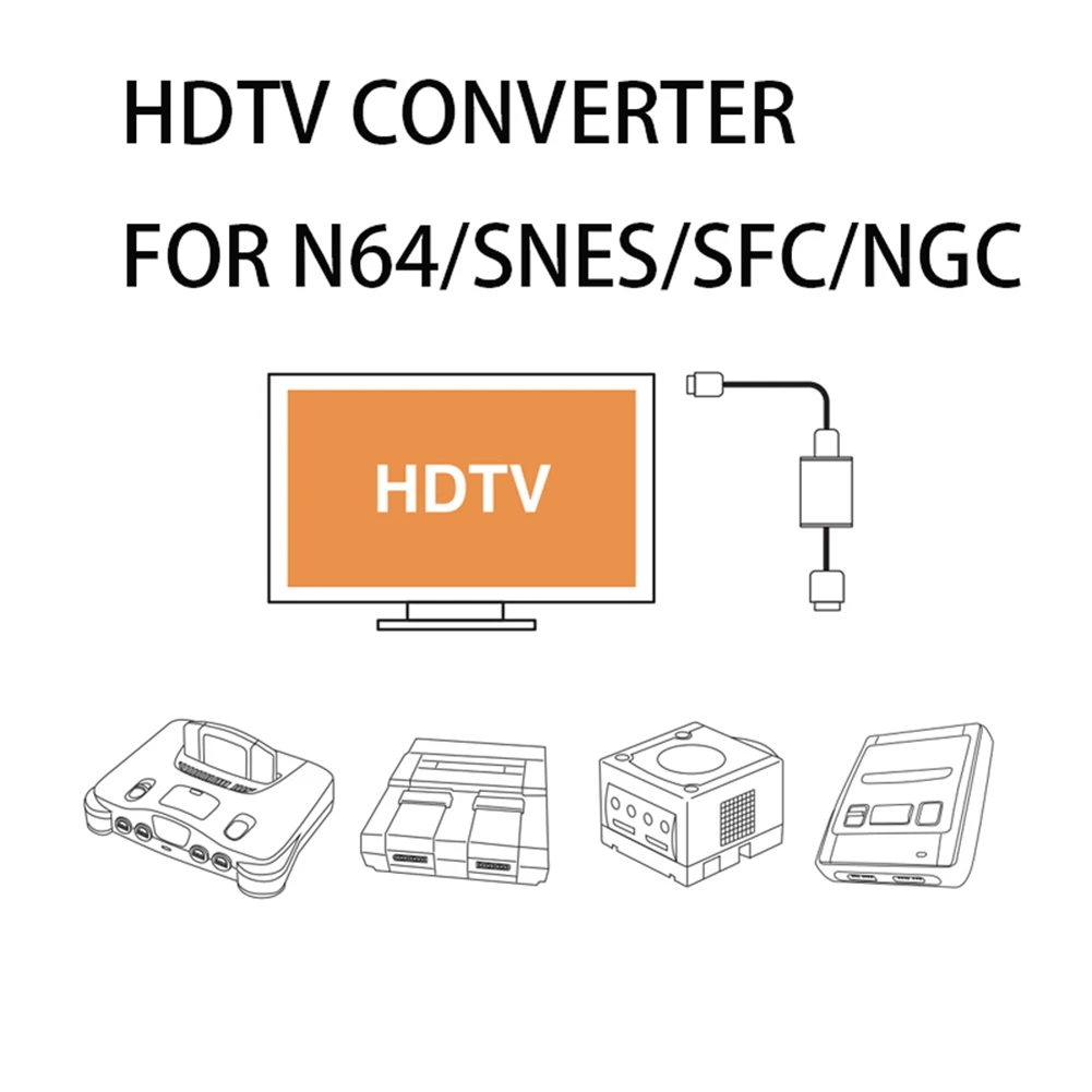 1080P HDMI-совместимый адаптер преобразователь HD кабель для консоли Nintendo 64/SNES/NGC Gamecube |