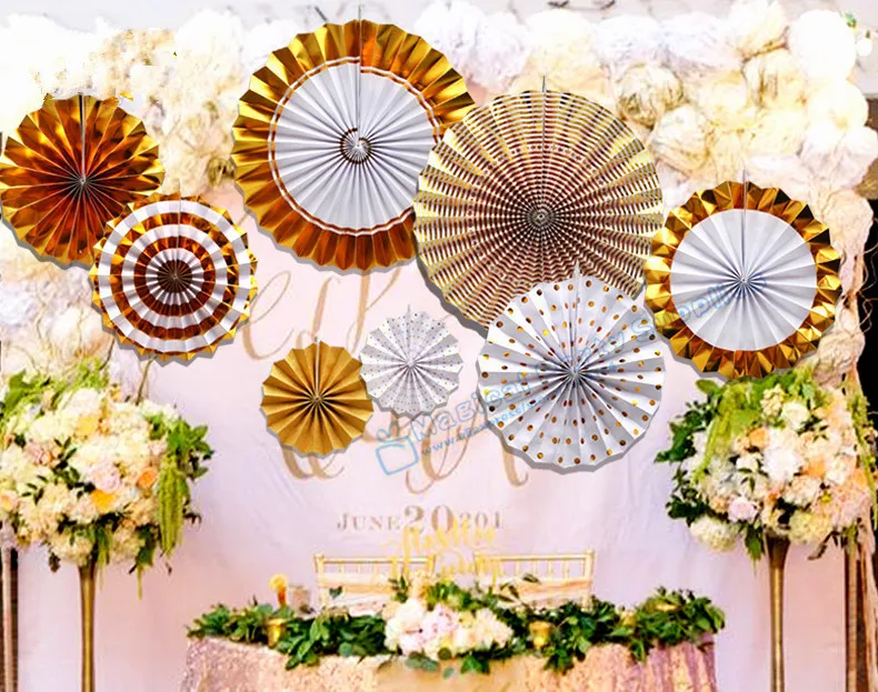 1 комплект (8 шт.) фон из фольги золотого пината бумажная розетка Свадебные