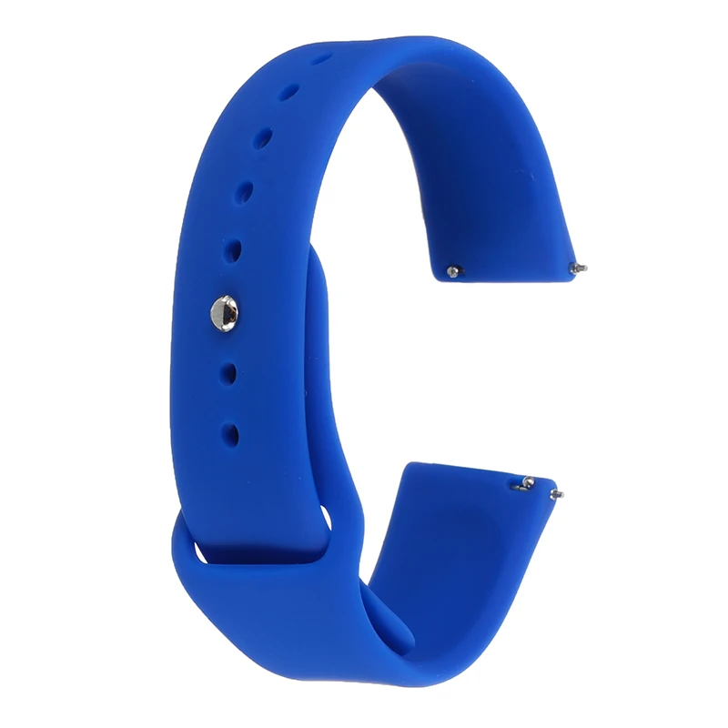 Royal Blue 20 мм замена силиконовый ремешок для часов для samsung Шестерни S4 huawei часы 2 Xiaomi Huami Amazfit Bip A1608 Смарт ремешок для наручных часов - Цвет: Royal Blue