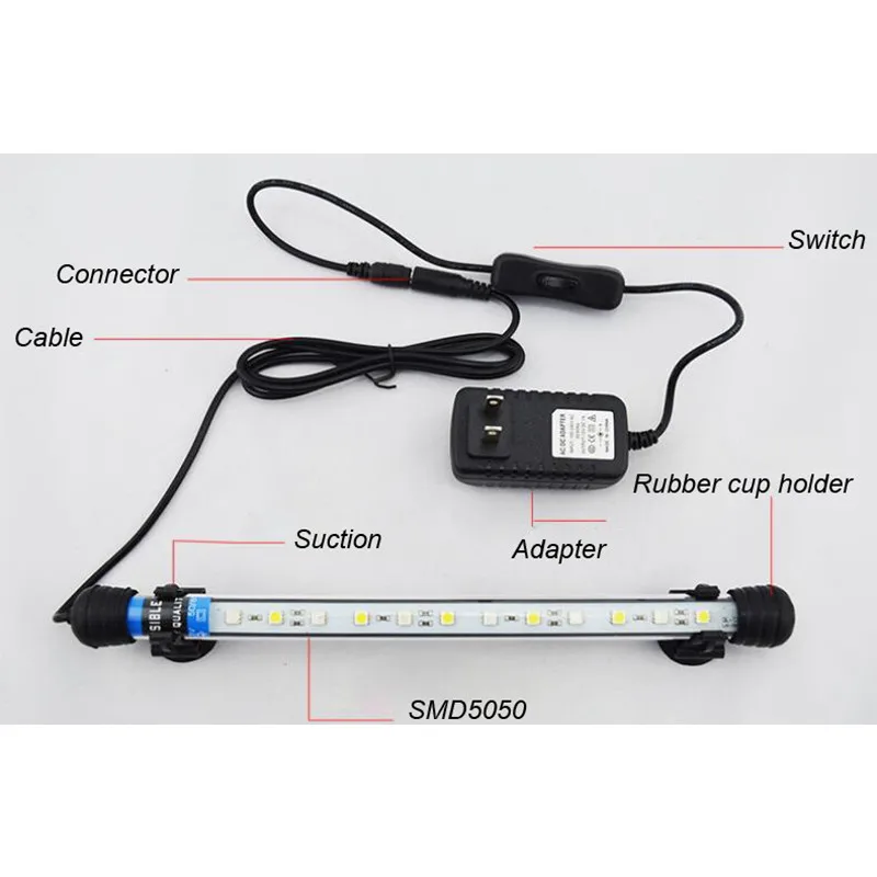 Аквариумный светодиодный RGB светильник с дистанционным управлением 47 см | Дом и