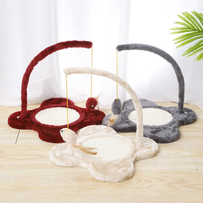 

Small Cat Climbing Rack Cat Scratch Board Post Cat Supplies Flower Sisal Hanging Magnet Mouse Claw Grinding Cat Toys Lucky Cat