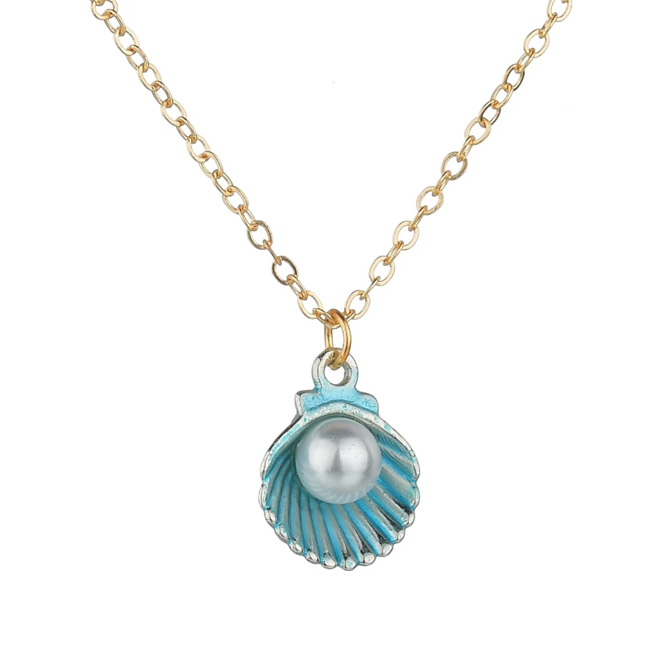 Женское богемное ожерелье в виде ракушек морская пляжная подвеска с морскими