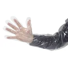 Pet сельскохозяйственных животных ветеринарная одноразовые перчатки PE длинные руки перчатки для экзамена искусственный перчатки для искусственного осеменения свиней крупного рогатого скота овец