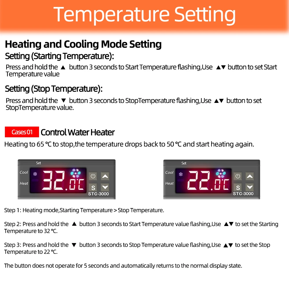 STC-3000 Digital Temperature Controller Thermostat Thermoregulator Sensor Relay Heating Cooling Incubator 40%off | Инструменты