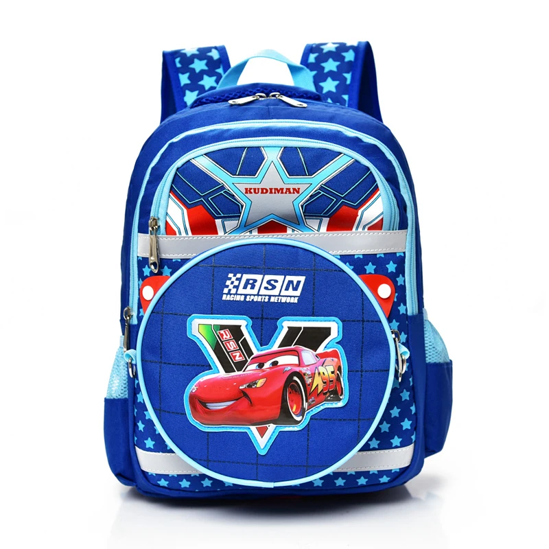 European and American cartoon car printing school bags For teens Boys girls Cute princess backpacks Nylon school backpack