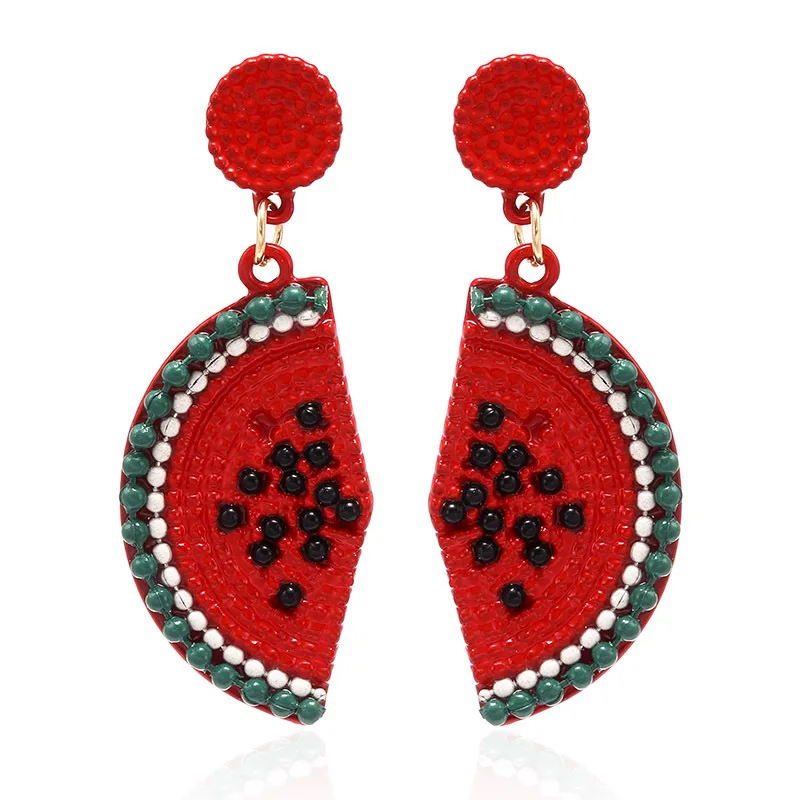 Корейский поп новый небольшой свежий риса бусины Серьги с фруктами для женщин