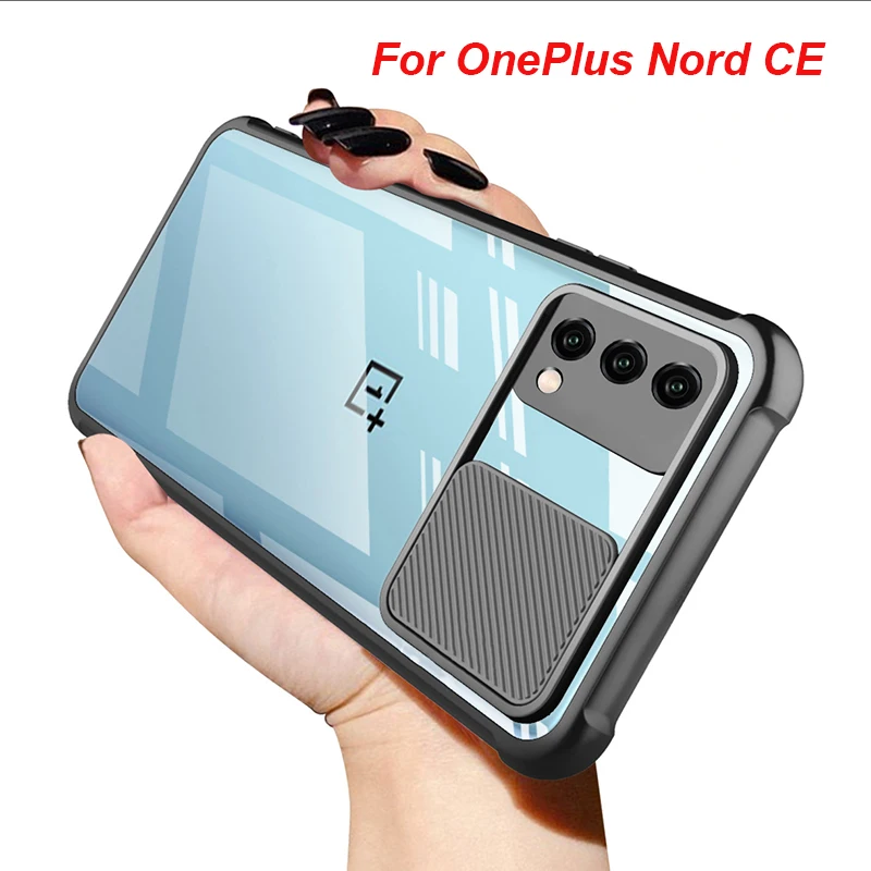 slide camera lens protection shockproof matte clear phone case for one plus nord ce 5g 9 9pro solid soft acrylic tpu cover case free global shipping