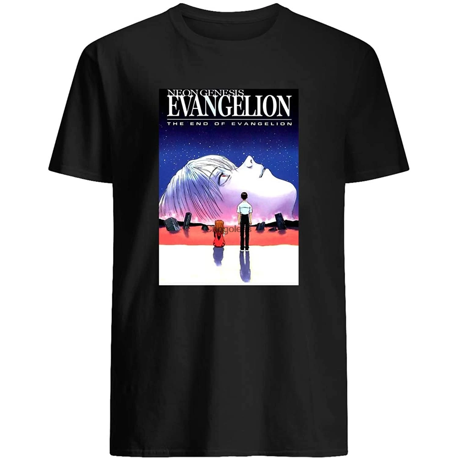 GOGOLD The end of Evangelion Cinema фильмы мультяшный плакат костюм сериал футболка унисекс