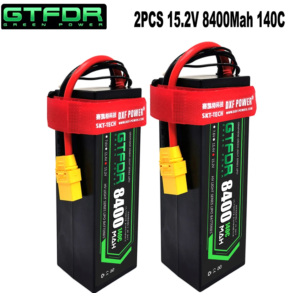 GTFDR 2 шт. Lipo аккумулятор 4S 14 8 в 15 HV 5200 мАч 6200 7300 8400 100C 200C 130C 260C 140C 280C Hardcase для 1/8