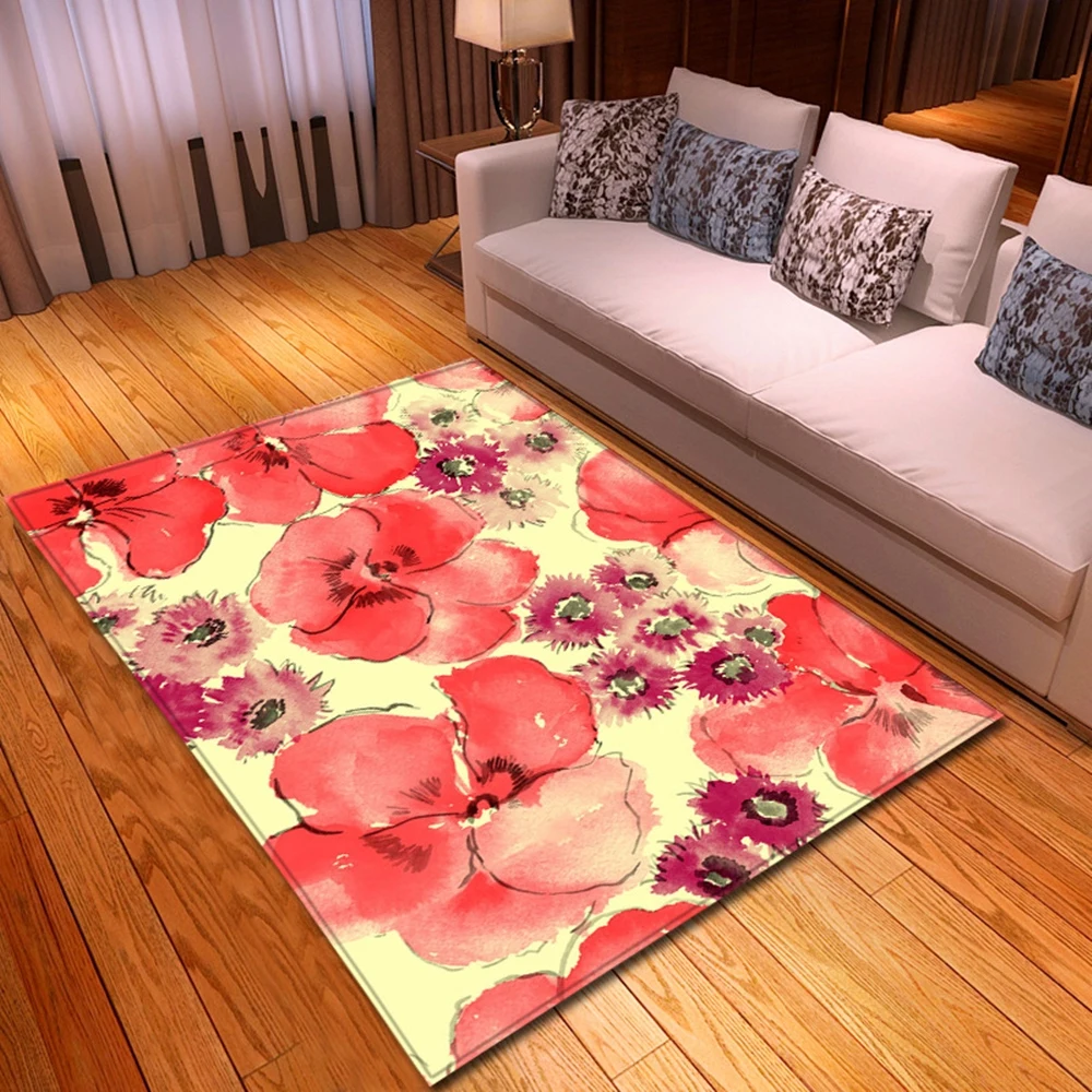

Valentine's Day Rug Living Room Bedroom Decoration Bedside Children's Carpet Home Hallway Balcony Tatami Bath Non-Slip Floor Mat
