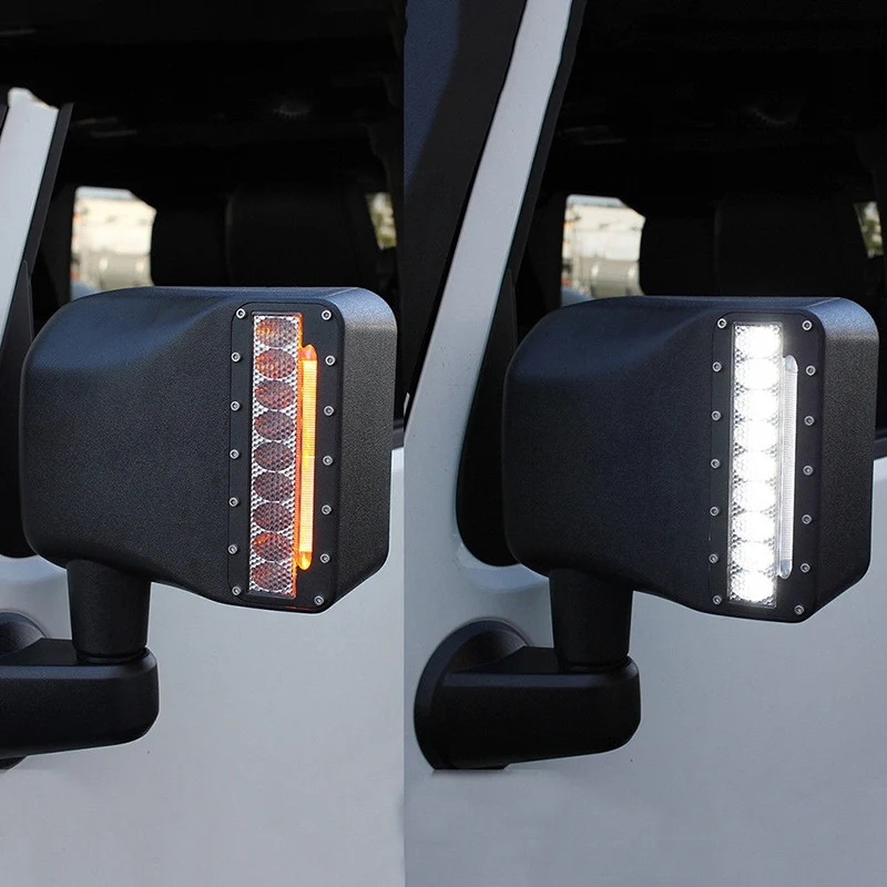 

LED Turn Signal Side Mirror Light Housing For Jeep Wrangler JK JKU 07-18